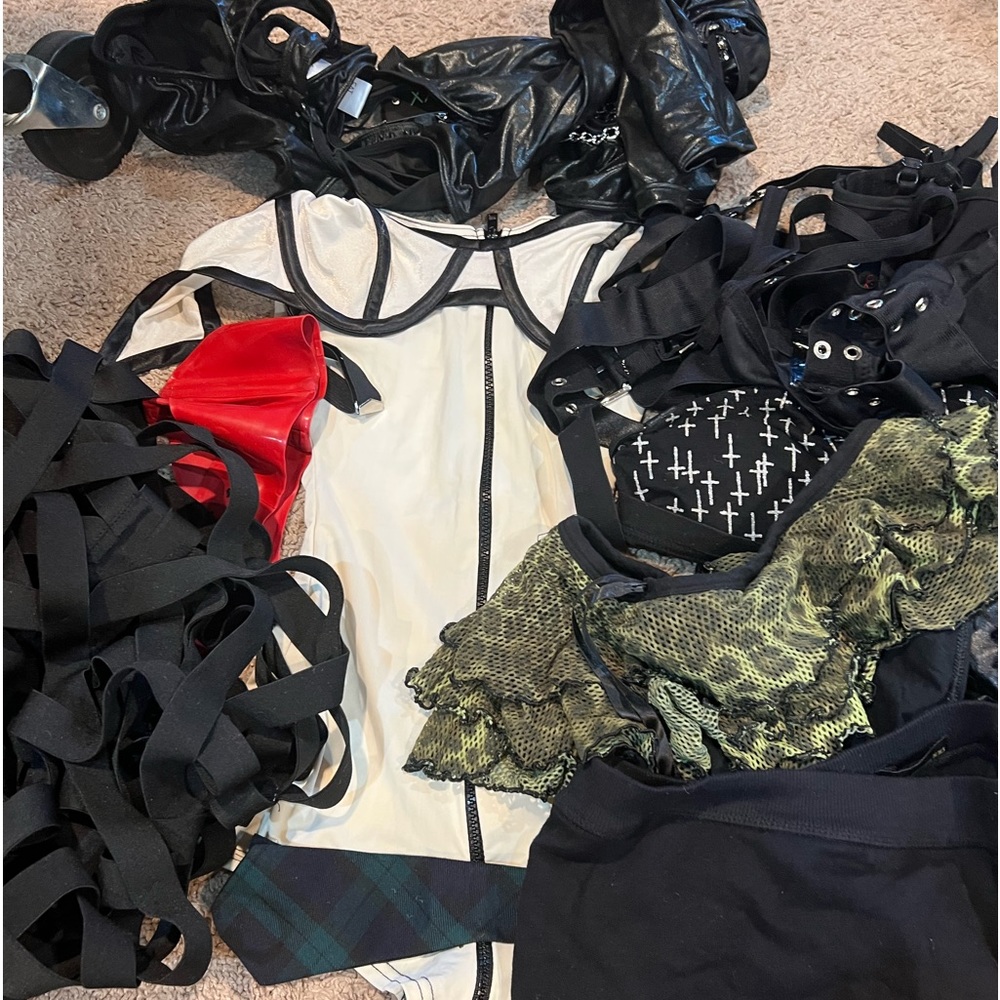 Huge lot of bras, lingerie, shorts etc. for strippers go go dancers etc.